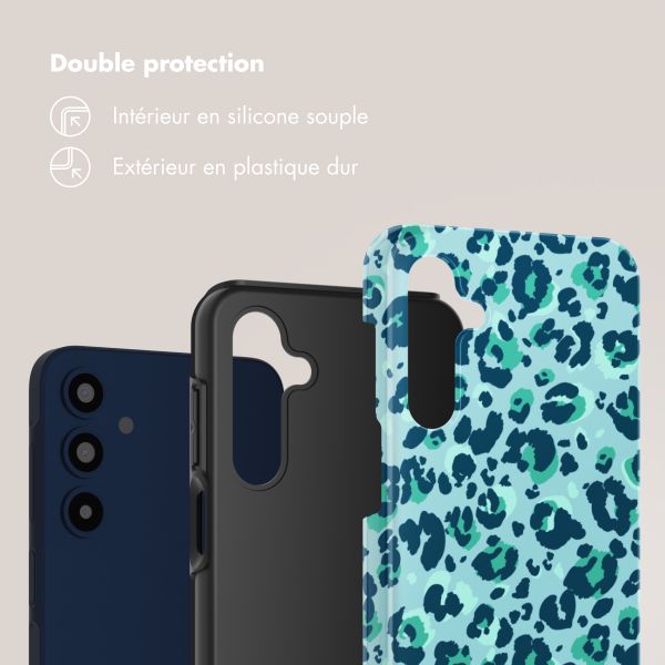 Selencia Coque arrière Vivid Tough Samsung Galaxy A16 - Wild Spots Light Blue