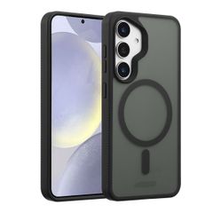 Accezz Coque Givrée Robuste avec MagSafe Samsung Galaxy S25 Plus - Noir