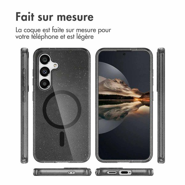 imoshion Coque Pailletée avec MagSafe Samsung Galaxy S25 Plus - Noir