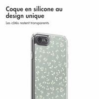 imoshion Coque Design Apple iPhone SE (2022 / 2020) / 8 / 7 - Smoke Green Flowers