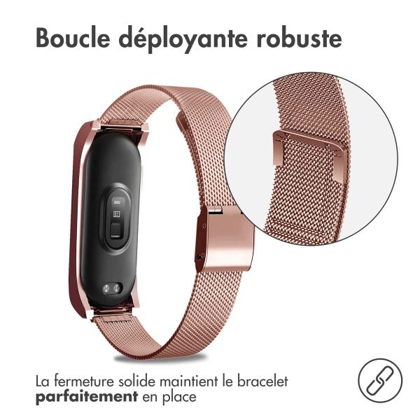 imoshion Bracelet pliant Milanese Xiaomi Mi Band 7 - Rose