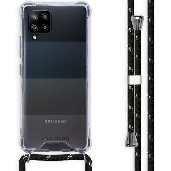 imoshion Coque avec cordon Samsung Galaxy A42 - Noir / Dorée