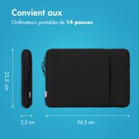 imoshion Pochette ordinateur avec compartiment 14 pouces - Black