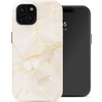 Selencia Coque arrière Vivid avec MagSafe Apple iPhone 15 - Golden Beige Marble