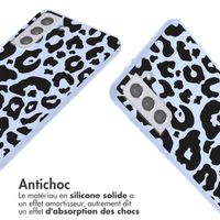 imoshion Coque design en silicone avec cordon Samsung Galaxy S21 Plus - Animal Lila