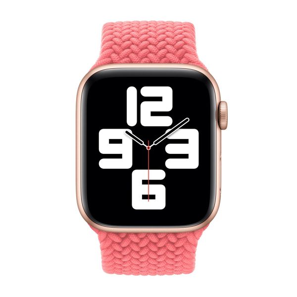 Apple Bracelet Solo tressé Apple Watch | 38/40/41/42 mm - Taille 1 - Pink Punch