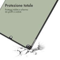 imoshion Coque tablette Design Trifold Apple iPad 9 (2021) 10.2 pouces / iPad 8 (2020) 10.2 pouces / iPad 7 (2019) 10.2 pouces - Floral Green