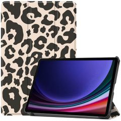 imoshion Coque tablette Design Trifold Samsung Galaxy Tab S9 11.0 pouces - Leopard