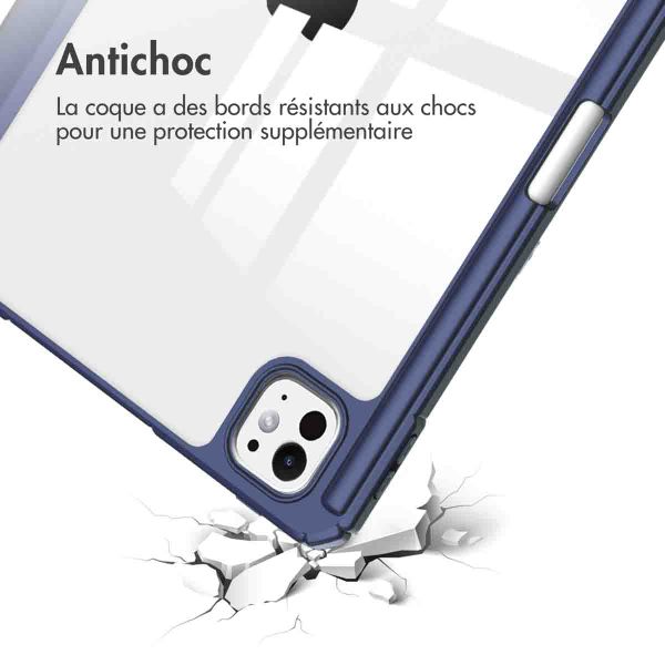 imoshion Coque tablette rigide Trifold Apple iPad Pro 11 (2024) M4 - Bleu foncé