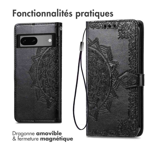 imoshion Etui de télephone Mandala Google Pixel 7a - Noir