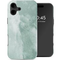 Selencia Coque arrière Vivid Tough avec MagSafe iPhone 16 - Marble Grayed Jade