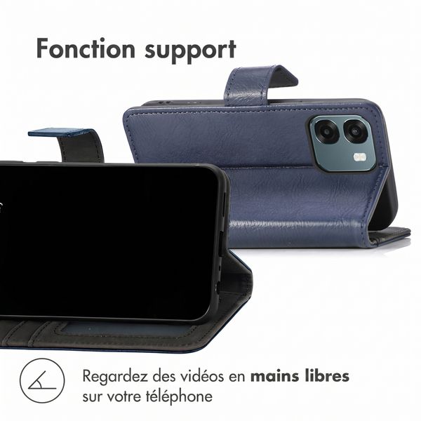 imoshion Étui de télephone portefeuille de luxe Oppo A6 (5G) - Bleu foncé