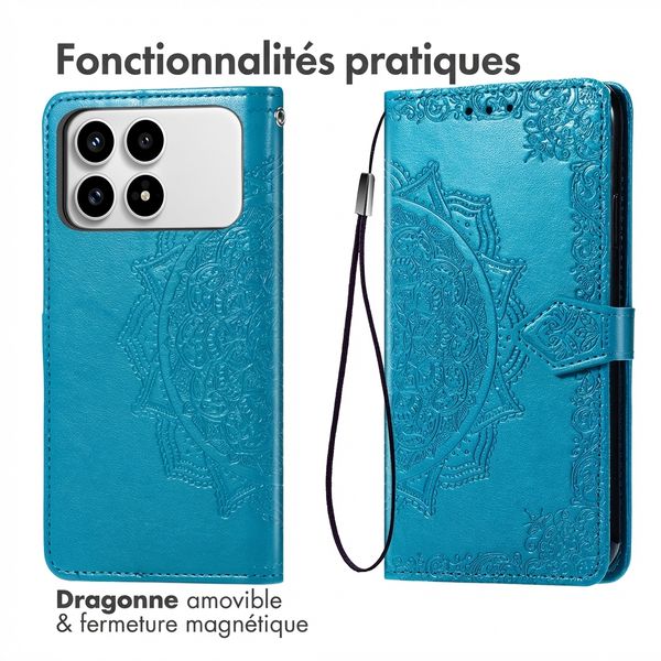 imoshion Etui de télephone Mandala Xiaomi Poco F8 Pro - Turquoise