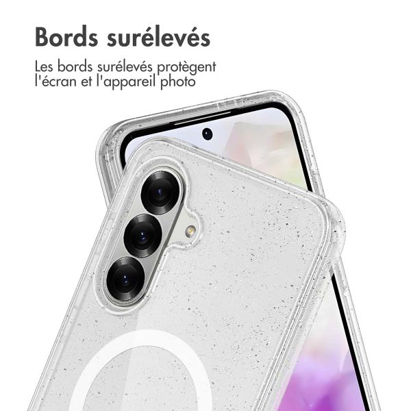 imoshion Coque Pailletée avec MagSafe Samsung Galaxy A36 - Paillettes Transparent