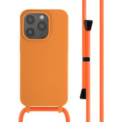 imoshion Coque en silicone avec cordon Apple iPhone 14 Pro - Orange