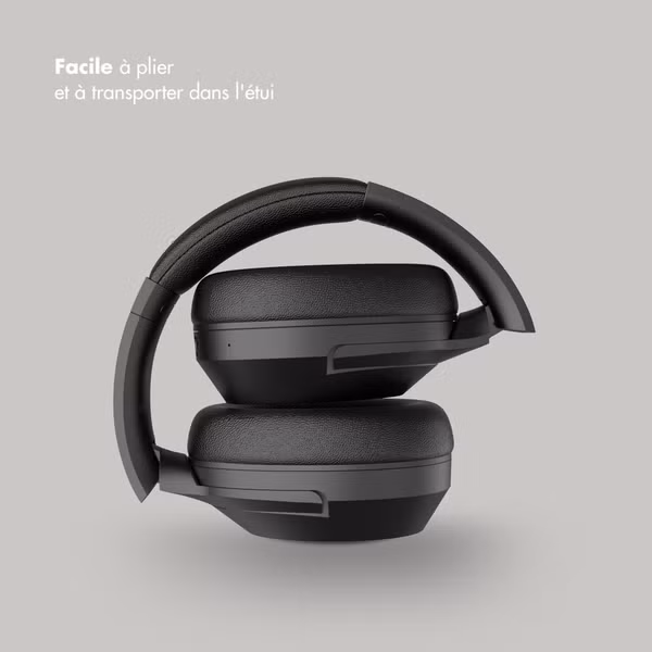 Selencia Casque sans fil Urban Play - Réduction active du bruit - Avec étui de rangement - Midnight Black