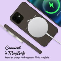 Coque de couleur personnalisée MagSafe avec cordon amovible et cœur élégant iPhone 12 Pro - Black Coffee