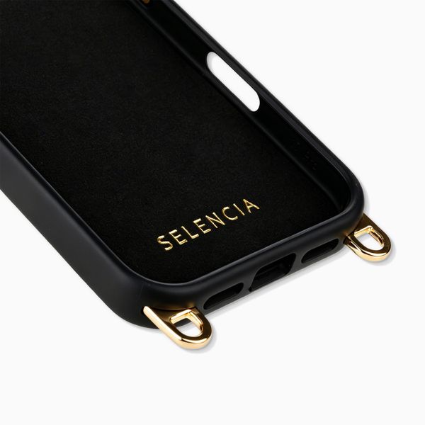 Selencia Coque arrière Rivièra avec MagSafe avec crochets amovibles Apple iPhone 17 Pro - Velvet Black