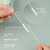 imoshion Casque filaires pour enfants - Câble AUX - Limiteur de décibels - Mint Green