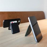 Accezz Portefeuille en cuir avec support - Compatible avec MagSafe et Qi2 - Onyx Black