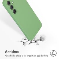 Accezz Coque Liquid Silicone Samsung Galaxy A55 - Vert