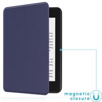 imoshion Étui de liseuse portefeuille Slim Hard Amazon Kindle Paperwhite (2018) - Bleu foncé