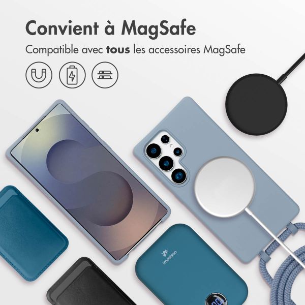 imoshion Coque arrière Color avec cordon amovible et MagSafe Samsung Galaxy S25 Ultra - Ash Blue