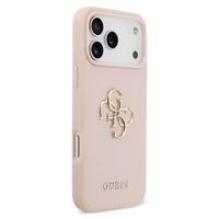 Guess Coque Big 4G Logo Grained Apple iPhone 17 Pro Max - Rose