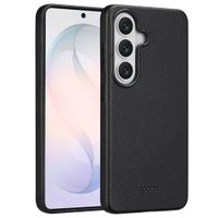 Accezz Coque arrière en cuir avec MagSafe Samsung Galaxy S26 - Onyx Black