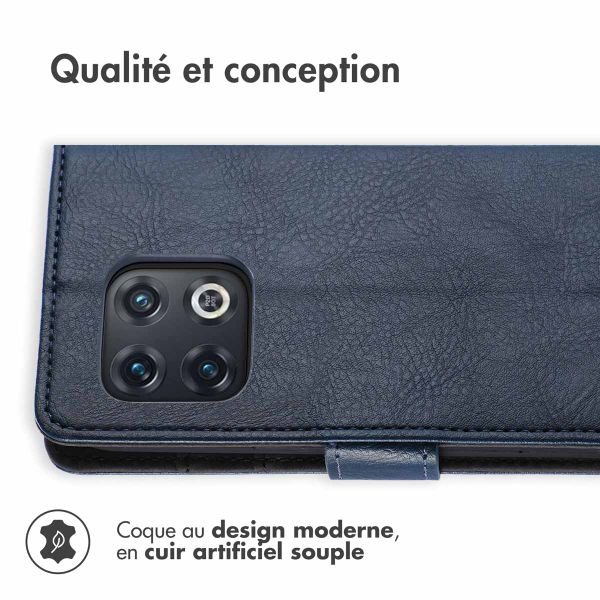 imoshion Étui de téléphone portefeuille Luxe OnePlus 10 Pro - Bleu foncé