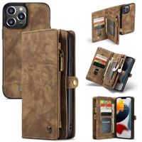 CaseMe Etui de téléphone de luxe en cuir deux iPhone 13 Pro Max