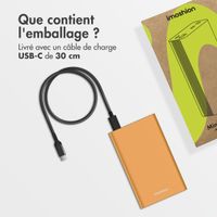 imoshion Ultra Series Aluminium | Batterie externe 20.000 mAh - Charge rapide jusqu'à 33 watts - Or