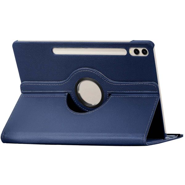 imoshion Coque tablette rotatif à 360° Samsung Galaxy Tab S10 Plus / Tab S9 Plus / Tab S9 FE Plus - Bleu foncé