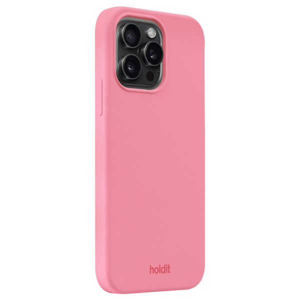 Holdit Coque Silicone iPhone 15 Pro Max Rouge - Pink