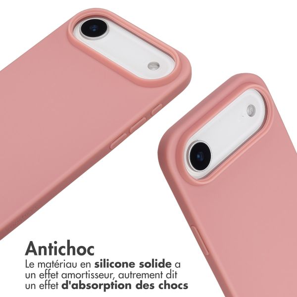 imoshion Coque en silicone avec cordon Apple iPhone Air - Sand Pink