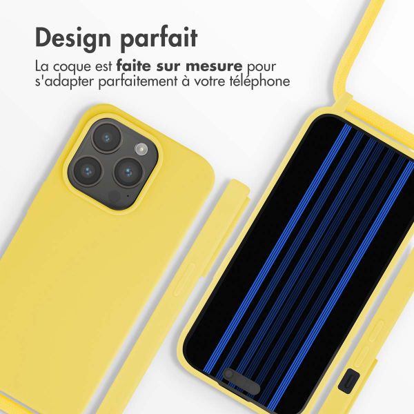imoshion Coque en silicone avec cordon Apple iPhone 15 Pro - Jaune