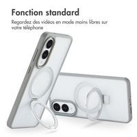 Accezz Coque Ring Stand avec MagSafe Samsung Galaxy S25 Edge - Gris