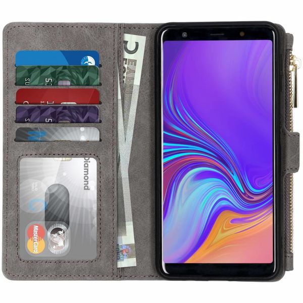 Porte-monnaie de luxe Samsung Galaxy A7 (2018) - Gris