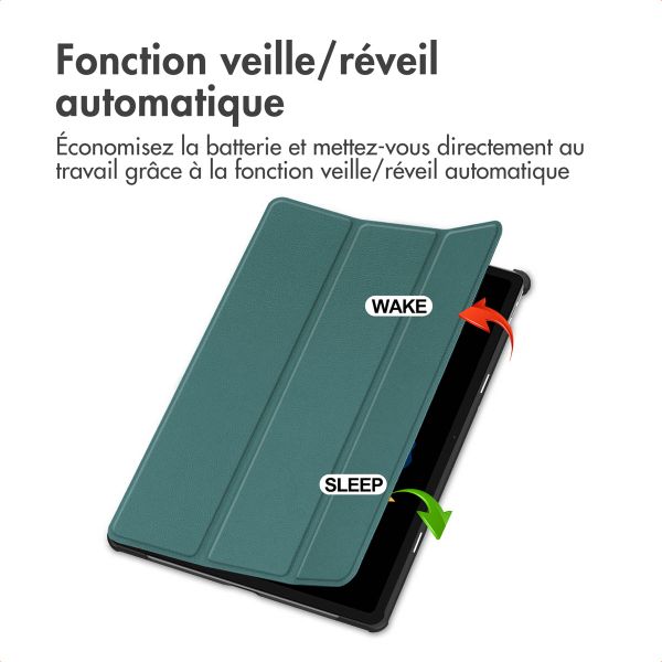 imoshion Coque tablette Trifold Lenovo Idea Tab Plus - Vert foncé