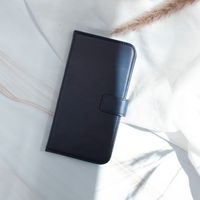 Selencia Étui portefeuille en cuir véritable Apple iPhone Xr - Bleu