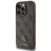 Guess Coque 4G Metal Logo MagSafe iPhone 15 Pro - Brun