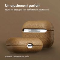 Accezz Coque en cuir véritable  Apple Airpods Pro - Taupe