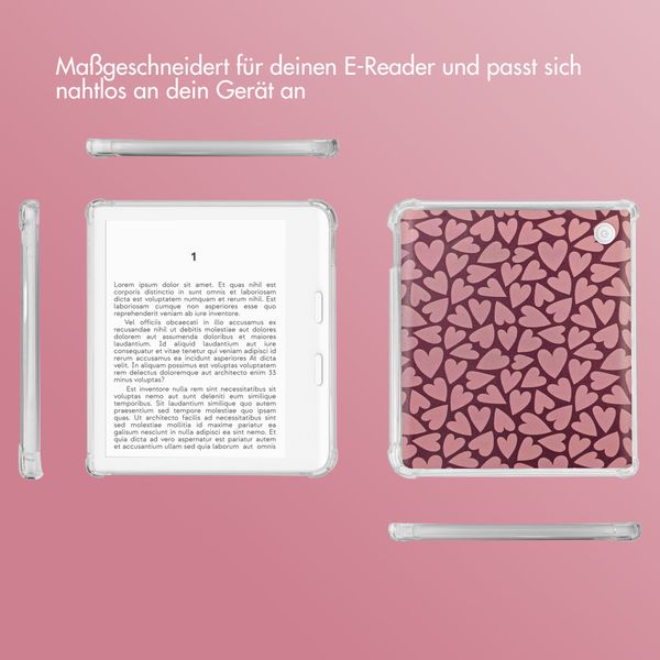 imoshion Coque Design Clear Kobo Libra Colour - Hearty Blush