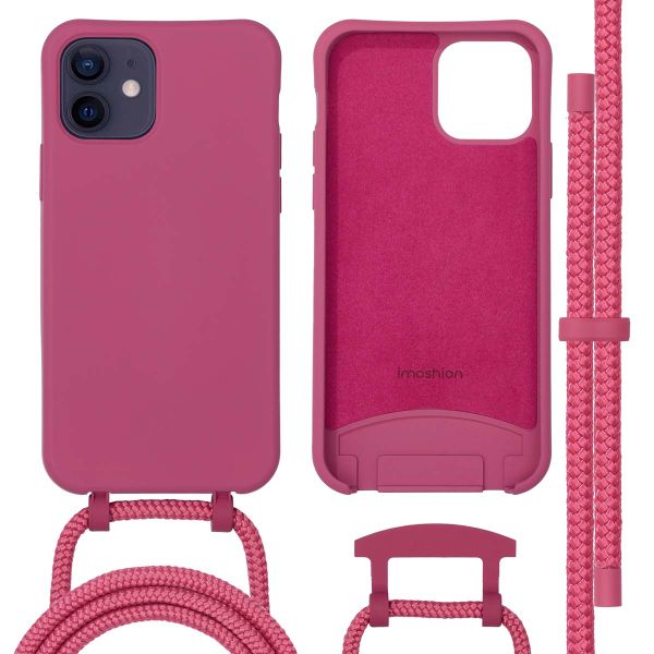 imoshion Coque de couleur avec cordon amovible MagSafe iPhone 12 (Pro) - Raspberry