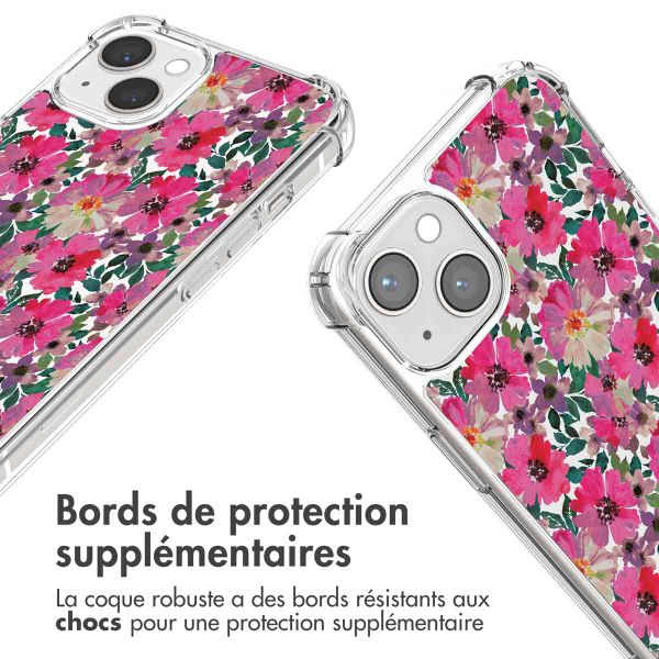 imoshion Coque Design avec cordon Apple iPhone 14 - Flower Water