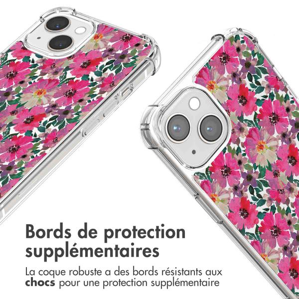 imoshion Coque Design avec cordon iPhone 14 - Flower Water