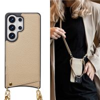 Selencia Coque de télephone Nova avec cordon et porte-cartes Samsung Galaxy S26 Ultra - Beige