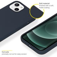 Accezz Coque Liquid Silicone Apple iPhone 13 Mini - Bleu foncé