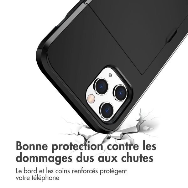 imoshion Coque arrière avec porte-cartes Apple iPhone 12 (Pro) - Noir