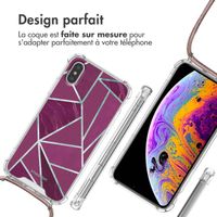 imoshion Coque Design avec cordon iPhone Xs / X - Bordeaux Graphic